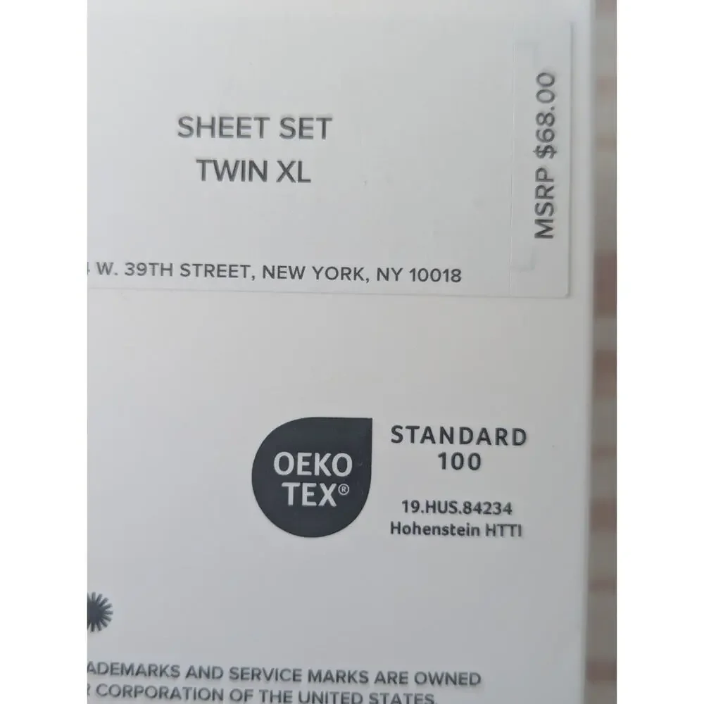 New UGG FIORELLA Twin XL Bedding Sheet Set Rosewater Haven New Oekotex